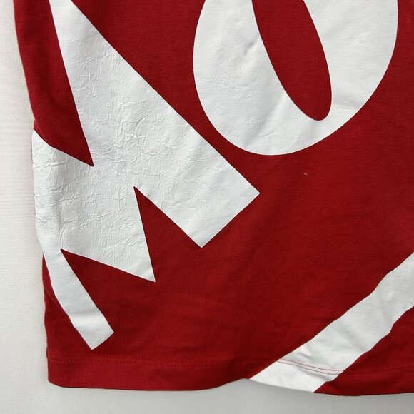 Moncler Maglia T-Shirt Big Diagonal Logo Red White Mens Size XL - Picture 14 of 15